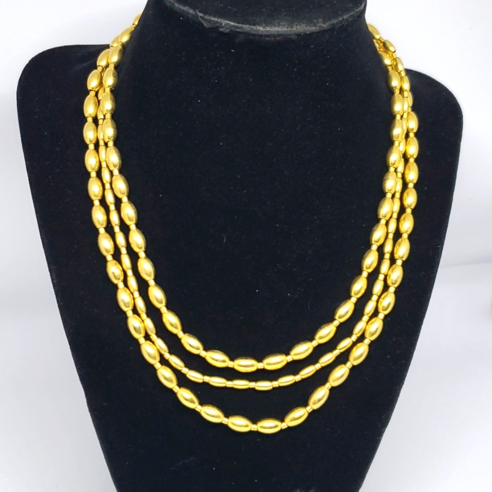 Napier Gold Tone Triple strand